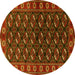 Round Persian Yellow Traditional Rug, tr2847yw
