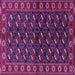 Square Persian Purple Traditional Rug, tr2847pur