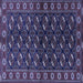 Square Persian Blue Traditional Rug, tr2847blu