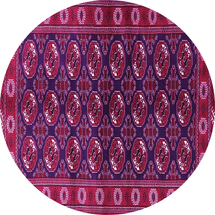 Round Machine Washable Persian Pink Traditional Rug, wshtr2847pnk