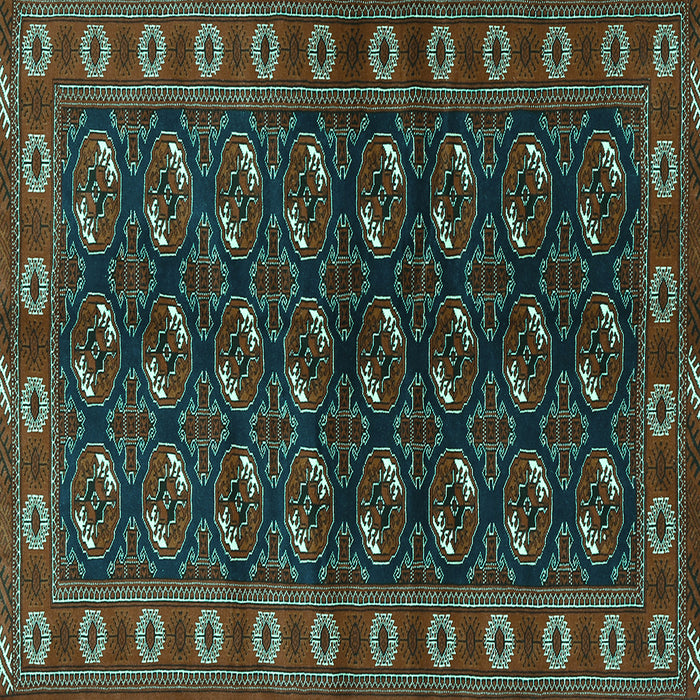 Square Persian Turquoise Traditional Rug, tr2847turq