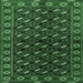 Square Machine Washable Persian Emerald Green Traditional Area Rugs, wshtr2847emgrn