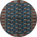 Round Persian Light Blue Traditional Rug, tr2847lblu