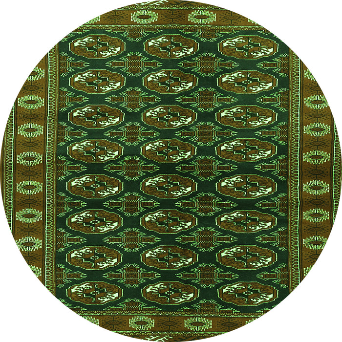 Square Persian Green Traditional Rug, tr2847grn
