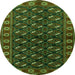 Square Persian Green Traditional Rug, tr2847grn