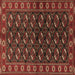 Square Machine Washable Persian Brown Traditional Rug, wshtr2847brn