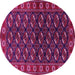 Round Persian Pink Traditional Rug, tr2847pnk
