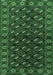 Machine Washable Persian Emerald Green Traditional Area Rugs, wshtr2847emgrn