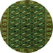 Machine Washable Persian Green Traditional Area Rugs, wshtr2847grn