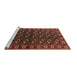 Sideview of Machine Washable Persian Brown Traditional Rug, wshtr2847brn