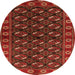 Square Persian Orange Traditional Rug, tr2847org