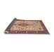 Sideview of Traditional Brown Persian Rug, tr2848
