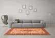 Machine Washable Persian Orange Traditional Area Rugs in a Living Room, wshtr2848org