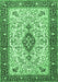 Machine Washable Persian Emerald Green Traditional Area Rugs, wshtr2848emgrn