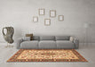 Machine Washable Persian Brown Traditional Rug in a Living Room,, wshtr2848brn