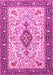 Machine Washable Persian Pink Traditional Rug, wshtr2848pnk