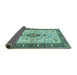Sideview of Persian Turquoise Traditional Rug, tr2848turq