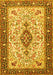 Machine Washable Persian Yellow Traditional Rug, wshtr2848yw