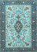 Machine Washable Persian Light Blue Traditional Rug, wshtr2848lblu