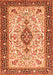 Serging Thickness of Machine Washable Persian Orange Traditional Area Rugs, wshtr2848org