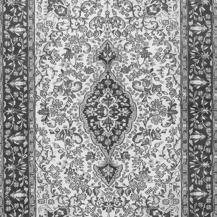 Serging Thickness of Machine Washable Persian Gray Traditional Rug, wshtr2848gry