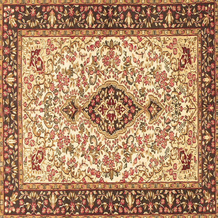 Square Machine Washable Persian Brown Traditional Rug, wshtr2848brn