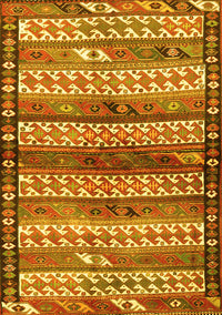 Southwestern Yellow Country Rug, tr2849yw