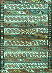 Southwestern Turquoise Country Rug, tr2849turq