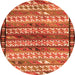 Square Southwestern Orange Country Rug, tr2849org