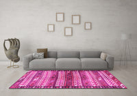 Machine Washable Southwestern Pink Country Rug, wshtr2849pnk