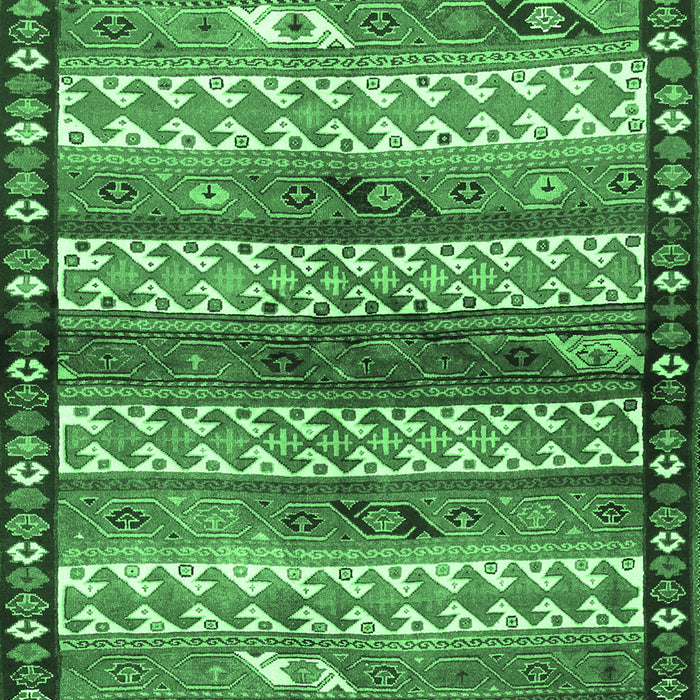Machine Washable Southwestern Emerald Green Country Area Rugs, wshtr2849emgrn