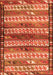 Serging Thickness of Machine Washable Southwestern Orange Country Area Rugs, wshtr2849org