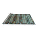 Sideview of Machine Washable Southwestern Light Blue Country Rug, wshtr2849lblu