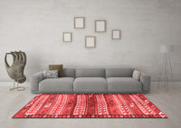 Machine Washable Southwestern Red Country Rug, wshtr2849red