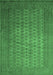 Machine Washable Persian Emerald Green Traditional Area Rugs, wshtr284emgrn