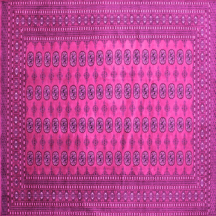 Square Machine Washable Persian Pink Traditional Rug, wshtr284pnk