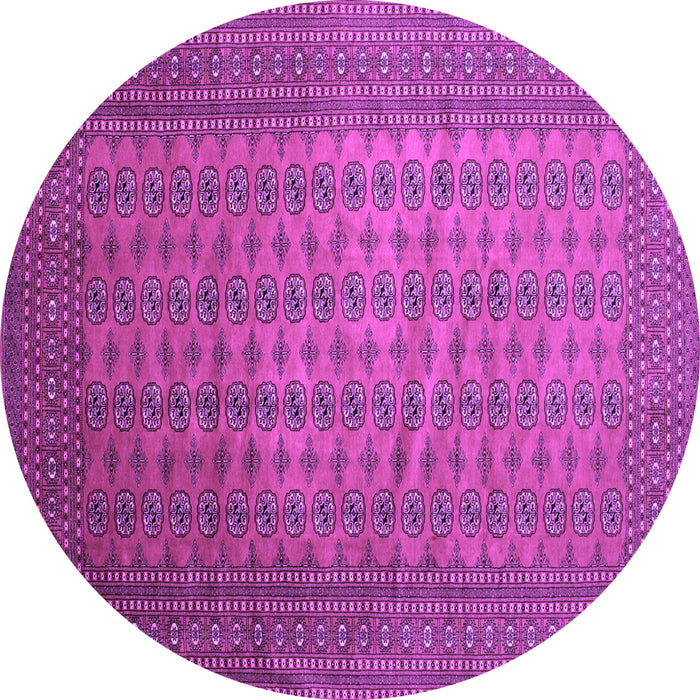 Round Persian Purple Traditional Rug, tr284pur