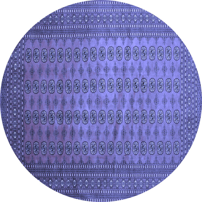 Round Persian Blue Traditional Rug, tr284blu