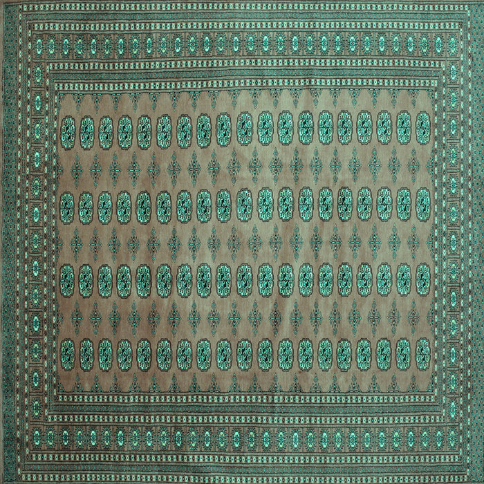 Square Persian Turquoise Traditional Rug, tr284turq