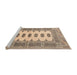 Sideview of Machine Washable Traditional Brown Rug, wshtr285