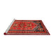 Sideview of Machine Washable Traditional Sienna Brown Rug, wshtr2850