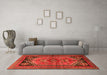 Machine Washable Persian Orange Traditional Area Rugs in a Living Room, wshtr2850org