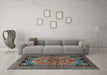 Machine Washable Persian Light Blue Traditional Rug in a Living Room, wshtr2850lblu