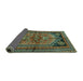 Sideview of Persian Turquoise Traditional Rug, tr2850turq