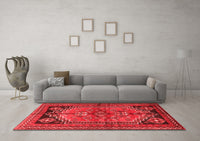 Machine Washable Persian Red Traditional Rug, wshtr2850red