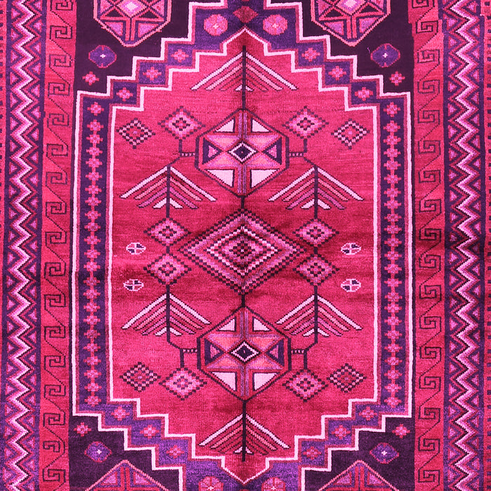 Machine Washable Persian Pink Traditional Rug, wshtr2850pnk