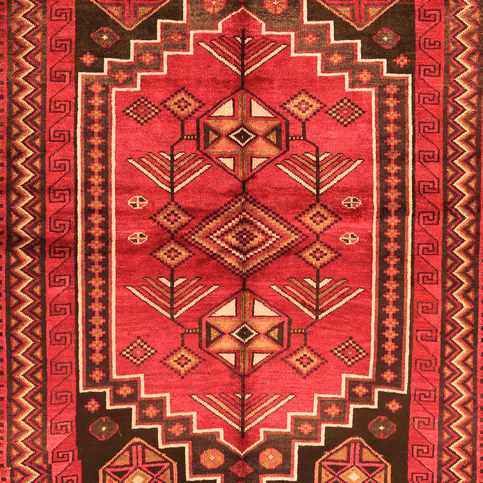 Serging Thickness of Machine Washable Persian Orange Traditional Area Rugs, wshtr2850org