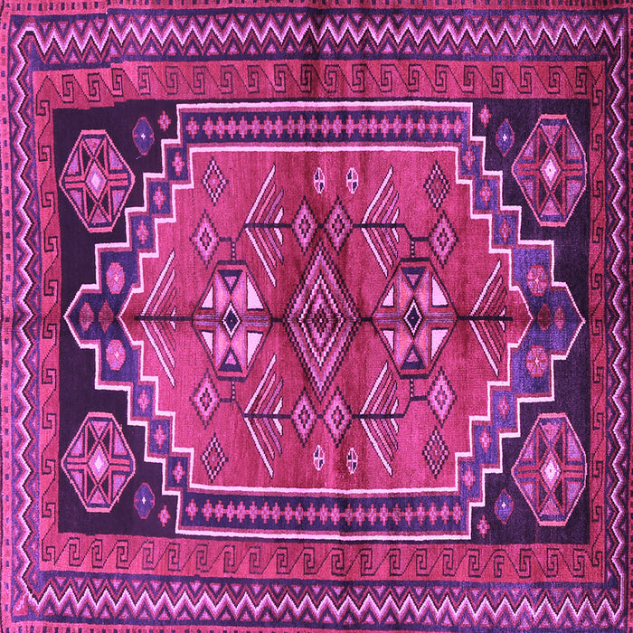 Square Machine Washable Persian Purple Traditional Area Rugs, wshtr2850pur
