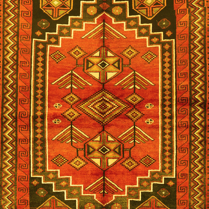 Machine Washable Persian Yellow Traditional Rug, wshtr2850yw