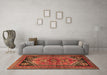 Machine Washable Persian Brown Traditional Rug in a Living Room,, wshtr2850brn